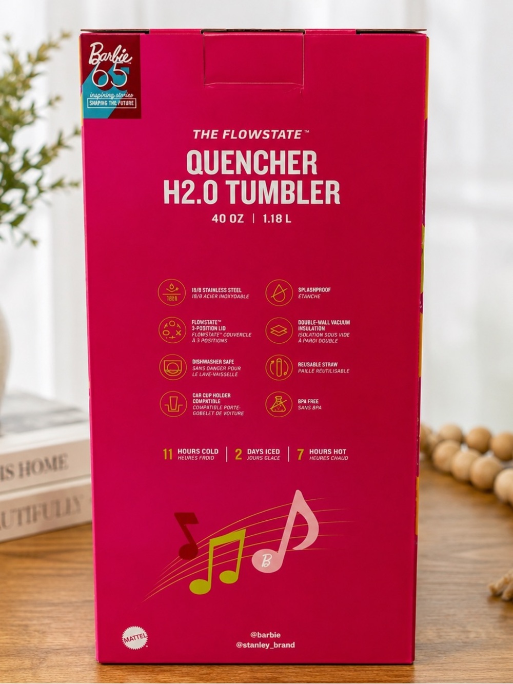 New Stanley Tumbler x Barbie 60s Twist 'N Turn 40 oz Quencher - Picture 2 of 10